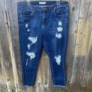 Blue Savvy Distressed Blue Jeans Sz. 18